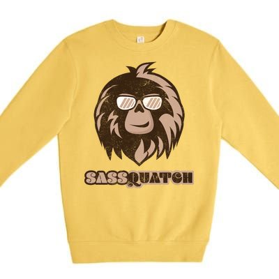 Sassquatch Funny Sasquatch Premium Crewneck Sweatshirt