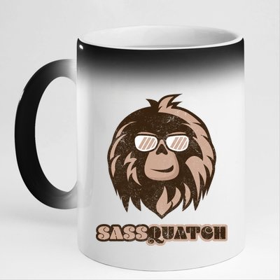 Sassquatch Funny Sasquatch 11oz Black Color Changing Mug