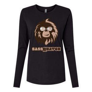 Sassquatch Funny Sasquatch Womens Cotton Relaxed Long Sleeve T-Shirt