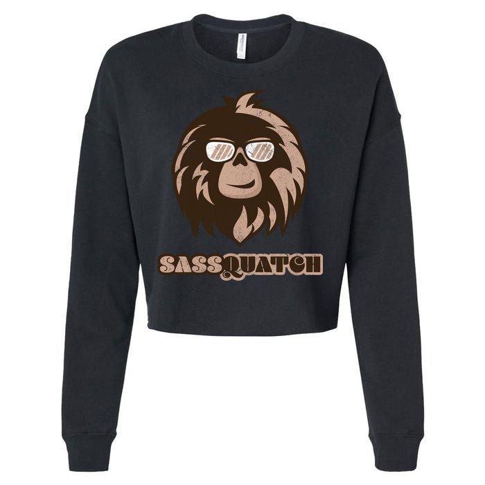 Sassquatch Funny Sasquatch Cropped Pullover Crew