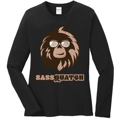 Sassquatch Funny Sasquatch Ladies Long Sleeve Shirt