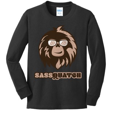 Sassquatch Funny Sasquatch Kids Long Sleeve Shirt