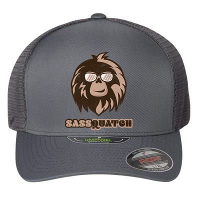 Sassquatch Funny Sasquatch Flexfit Unipanel Trucker Cap