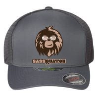 Sassquatch Funny Sasquatch Flexfit Unipanel Trucker Cap