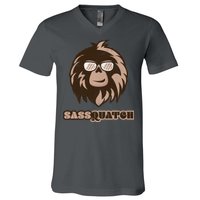 Sassquatch Funny Sasquatch V-Neck T-Shirt