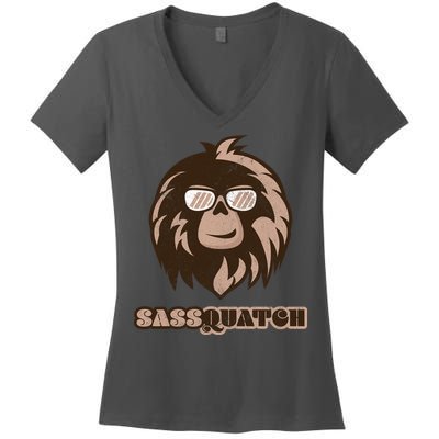 Sassquatch Funny Sasquatch Women's V-Neck T-Shirt