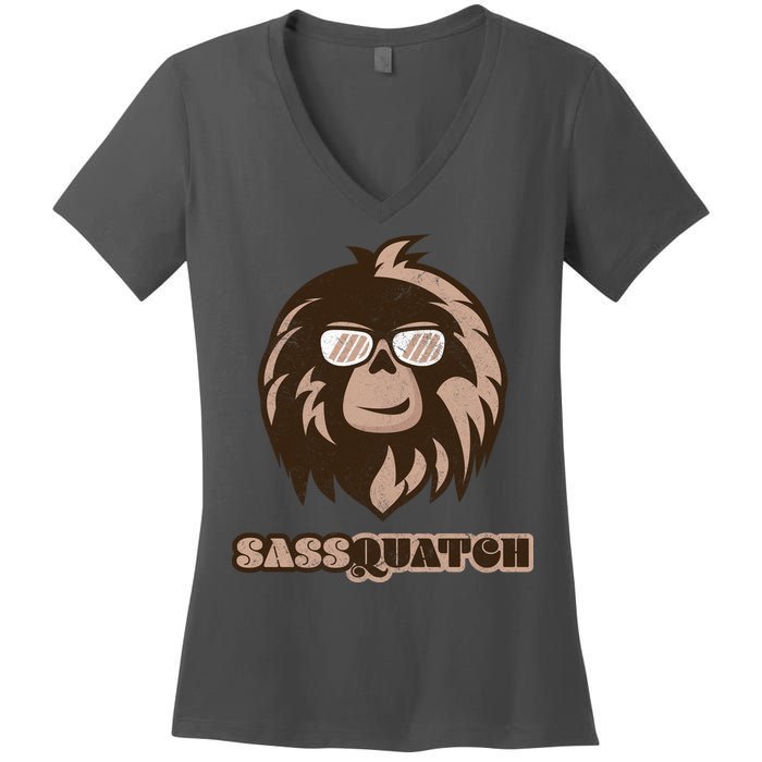 Sassquatch Funny Sasquatch Women's V-Neck T-Shirt