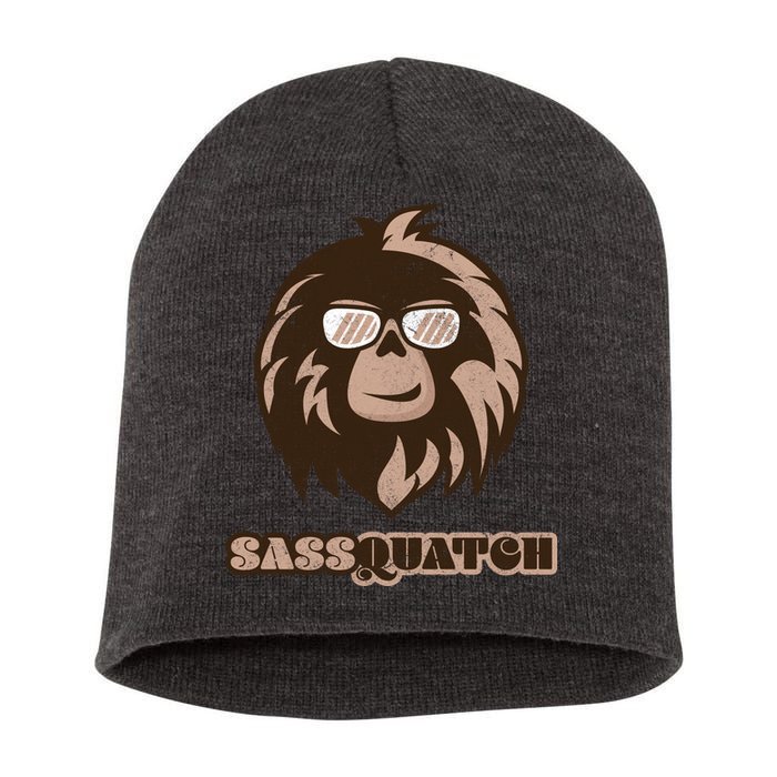 Sassquatch Funny Sasquatch Short Acrylic Beanie