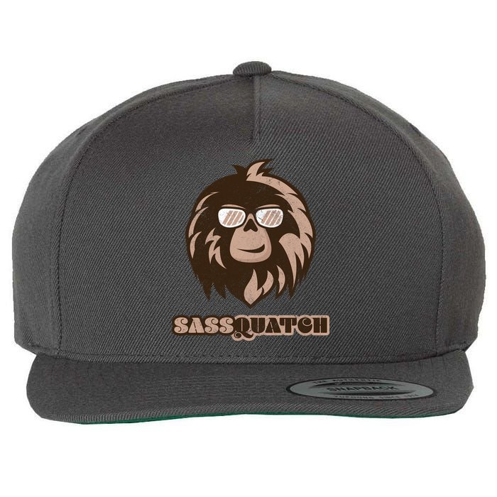 Sassquatch Funny Sasquatch Wool Snapback Cap