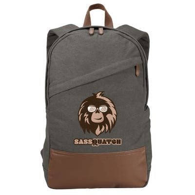 Sassquatch Funny Sasquatch Cotton Canvas Backpack