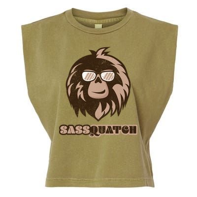 Sassquatch Funny Sasquatch Garment-Dyed Women's Muscle Tee
