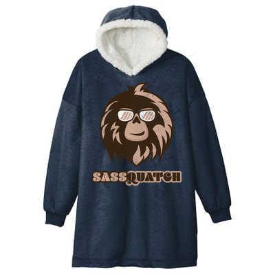 Sassquatch Funny Sasquatch Hooded Wearable Blanket