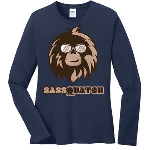 Sassquatch Funny Sasquatch Ladies Long Sleeve Shirt