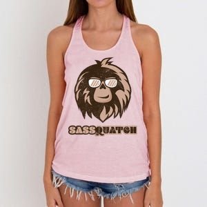 Sassquatch Funny Sasquatch Women's Knotted Racerback Tank