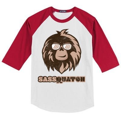 Sassquatch Funny Sasquatch Kids Colorblock Raglan Jersey