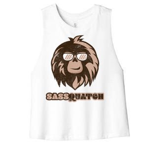 Sassquatch Funny Sasquatch Women's Racerback Cropped Tank