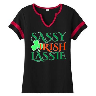 Sassy Irish Lassie Ladies Halftime Notch Neck Tee