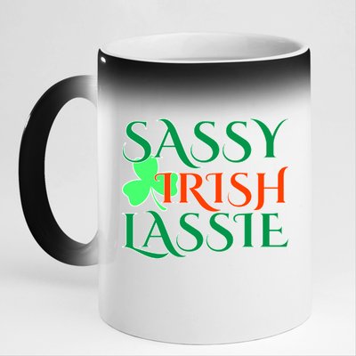 Sassy Irish Lassie 11oz Black Color Changing Mug