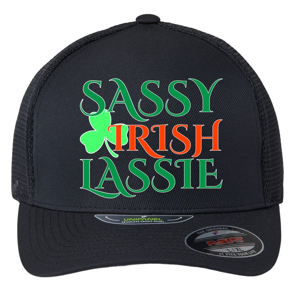 Sassy Irish Lassie Flexfit Unipanel Trucker Cap