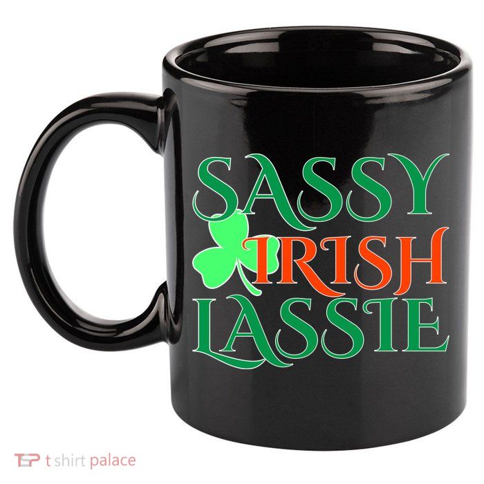 Sassy Irish Lassie 11oz C Handle Ceramic Mug