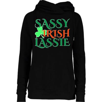 Sassy Irish Lassie Womens Funnel Neck Pullover Hood