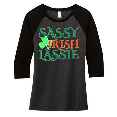 Sassy Irish Lassie Women's Tri-Blend 3/4-Sleeve Raglan Shirt