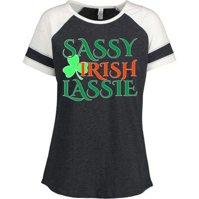 Sassy Irish Lassie Enza Ladies Jersey Colorblock Tee