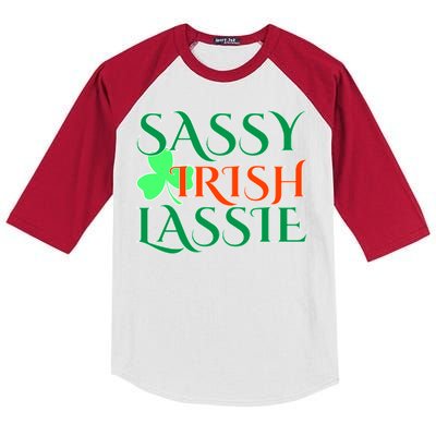 Sassy Irish Lassie Kids Colorblock Raglan Jersey