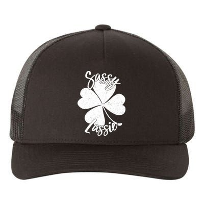 Sassy Lassie Irish Clover St. Patrick's Day Yupoong Adult 5-Panel Trucker Hat