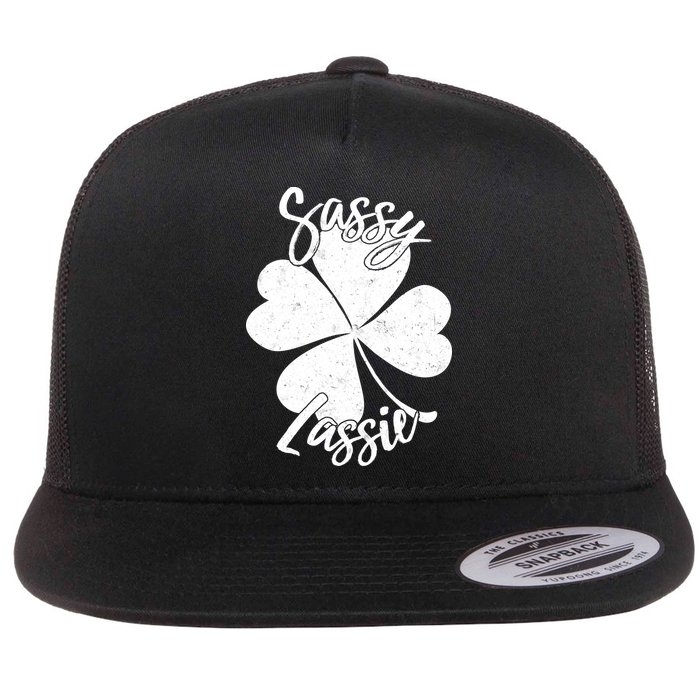 Sassy Lassie Irish Clover St. Patrick's Day Flat Bill Trucker Hat
