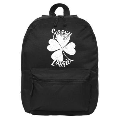 Sassy Lassie Irish Clover St. Patrick's Day 16 in Basic Backpack