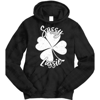Sassy Lassie Irish Clover St. Patrick's Day Tie Dye Hoodie
