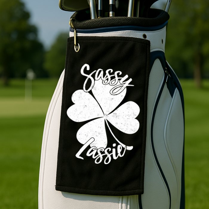 Sassy Lassie Irish Clover St. Patrick's Day Golf Towel