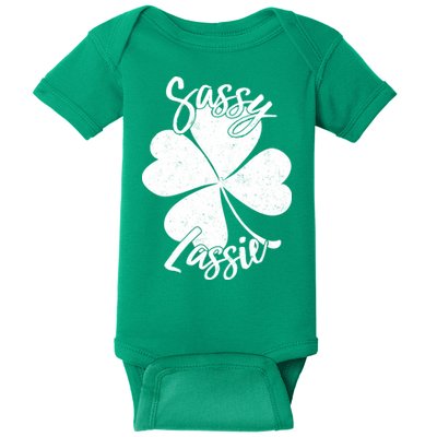 Sassy Lassie Irish Clover St. Patrick's Day Baby Bodysuit