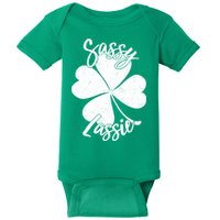 Sassy Lassie Irish Clover St. Patrick's Day Baby Bodysuit