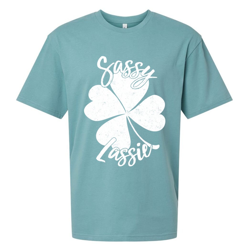 Sassy Lassie Irish Clover St. Patrick's Day Sueded Cloud Jersey T-Shirt
