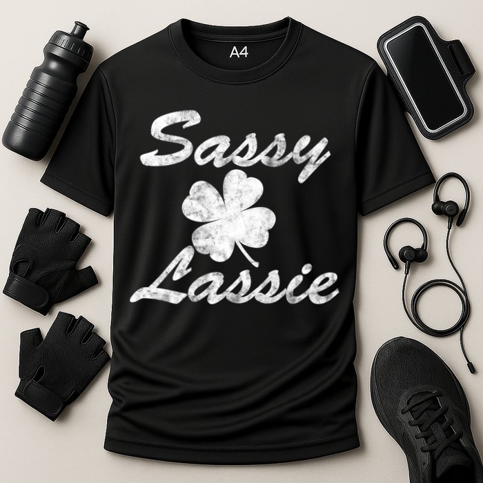 Sassy Lassy Irish Clover St. Patricks Day Performance Shirt
