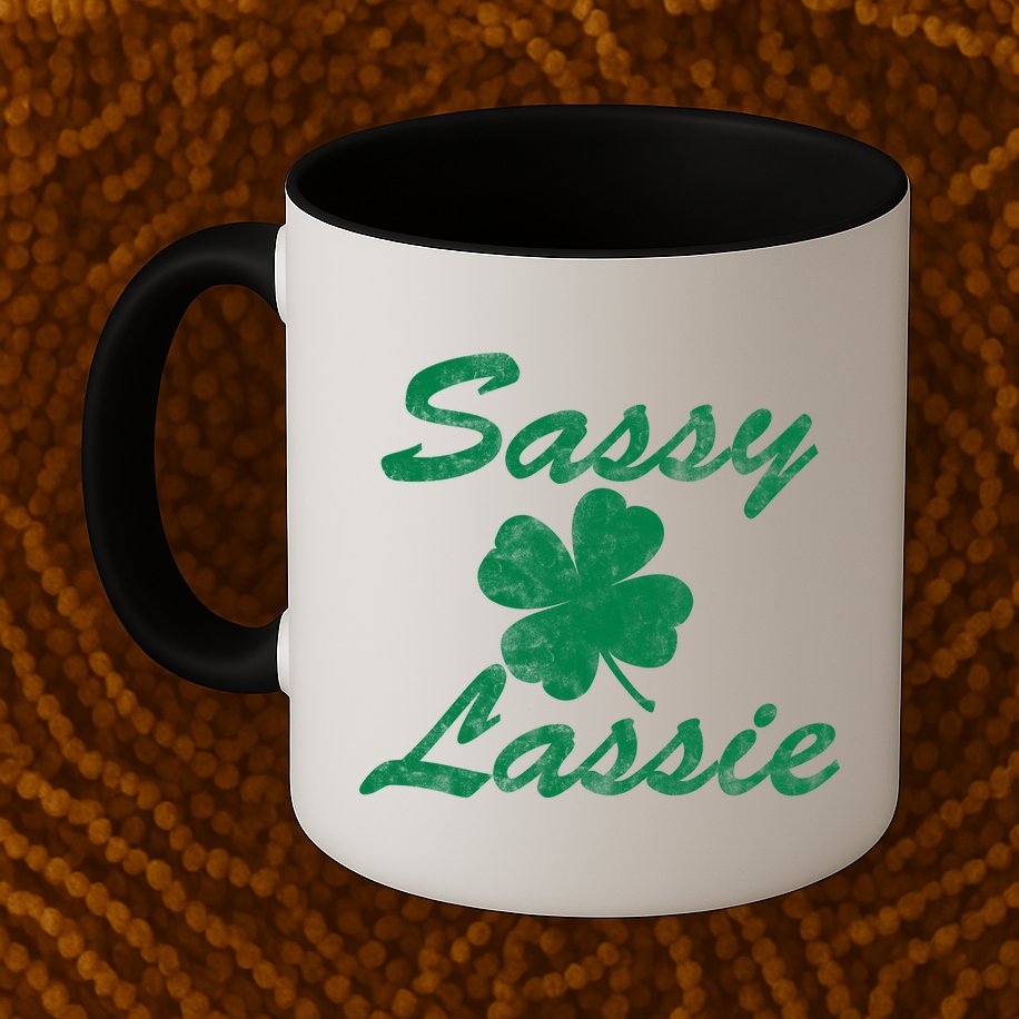Sassy Lassy Irish Clover St. Patricks Day Mug