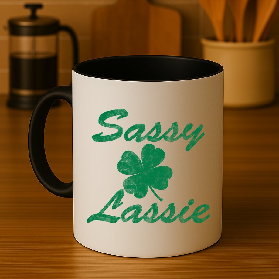 Sassy Lassy Irish Clover St. Patricks Day Mug