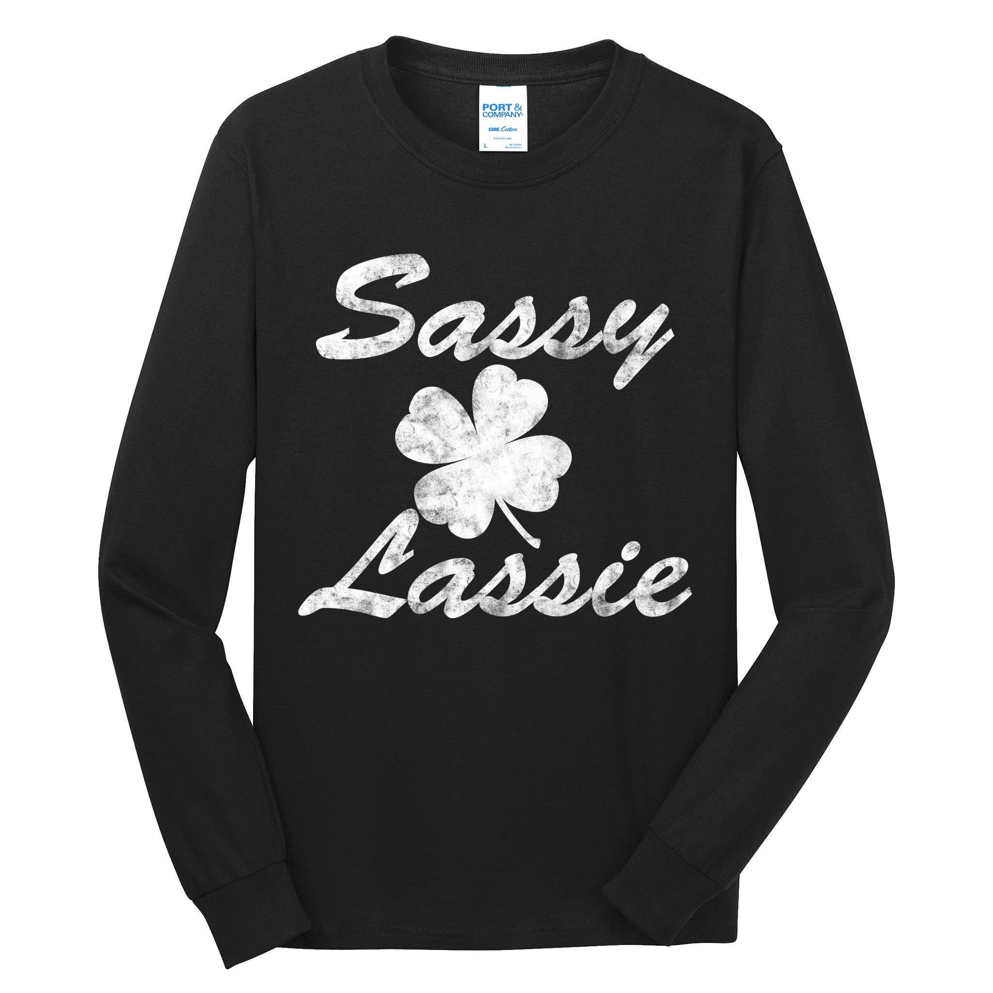 Sassy Lassy Irish Clover St. Patricks Day Tall Long Sleeve T-Shirt