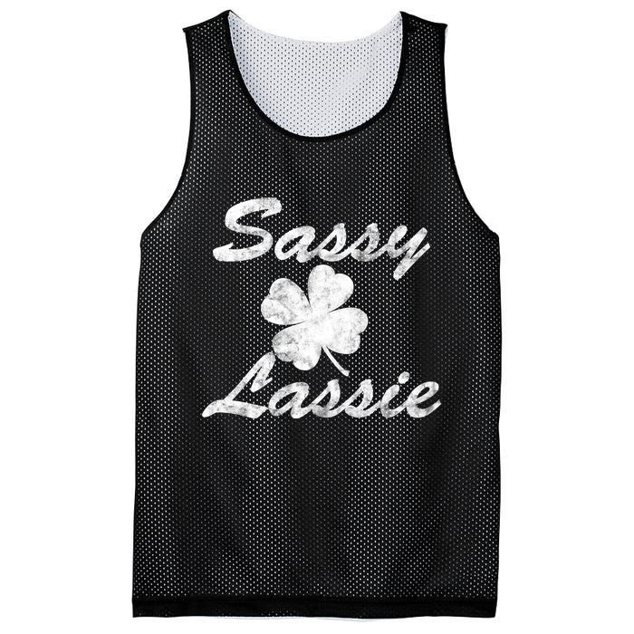 Sassy Lassy Irish Clover St. Patricks Day Mesh Reversible Basketball Jersey Tank