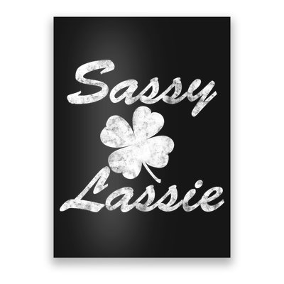 Sassy Lassy Irish Clover St. Patricks Day Poster