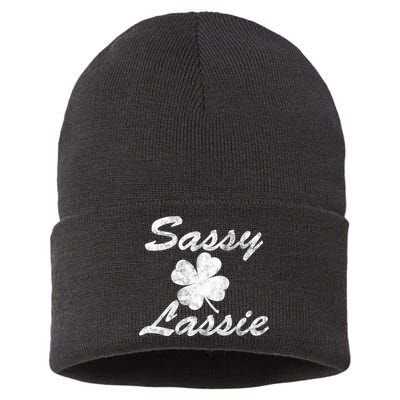 Sassy Lassy Irish Clover St. Patricks Day Sustainable Knit Beanie