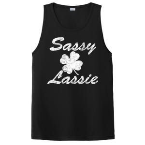 Sassy Lassy Irish Clover St. Patricks Day PosiCharge Competitor Tank