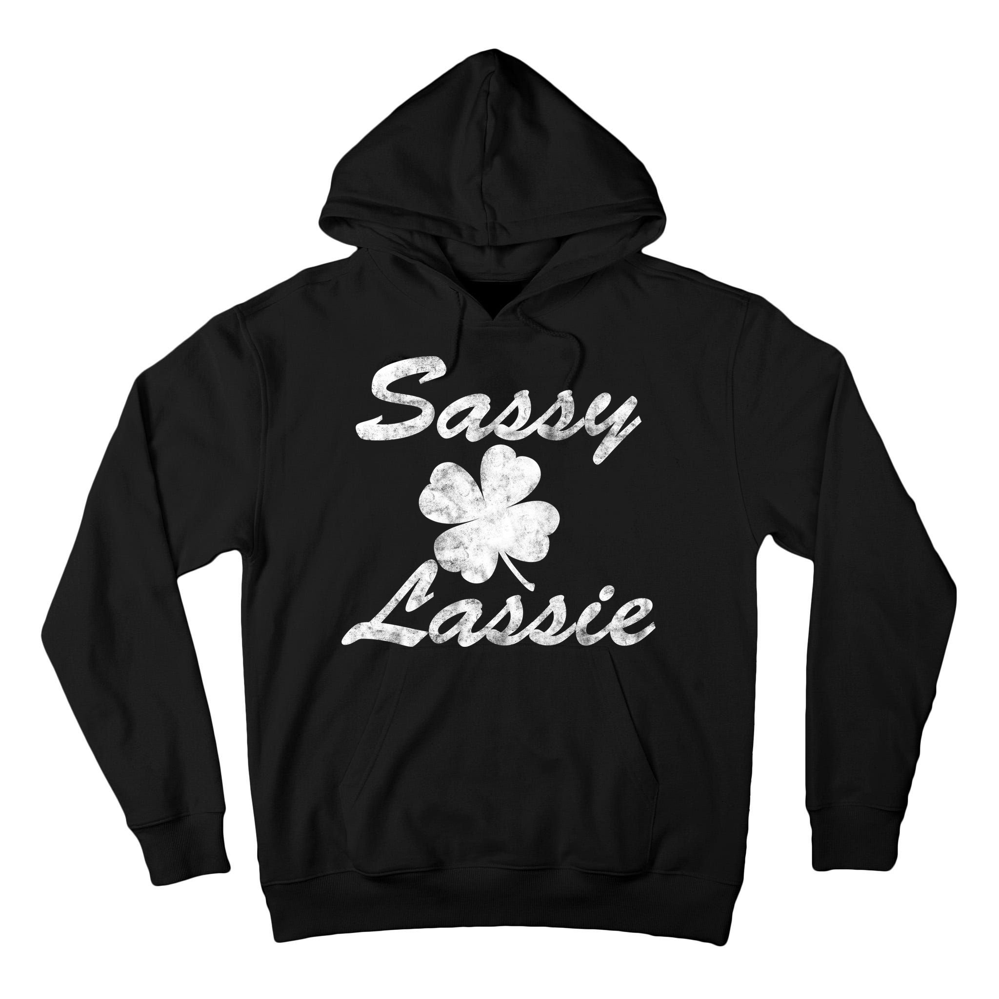 Sassy Lassy Irish Clover St. Patricks Day Tall Hoodie