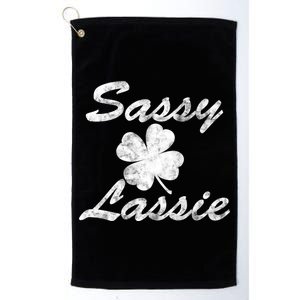 Sassy Lassy Irish Clover St. Patricks Day Platinum Collection Golf Towel