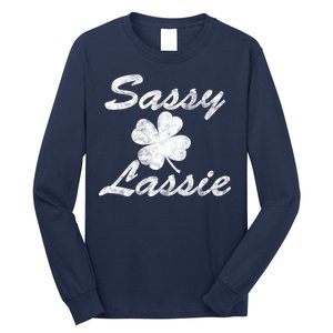 Sassy Lassy Irish Clover St. Patricks Day Long Sleeve Shirt