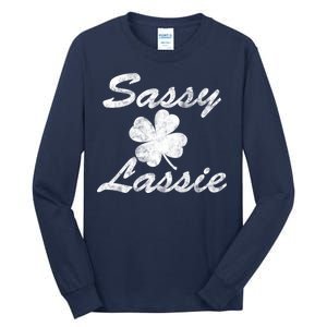 Sassy Lassy Irish Clover St. Patricks Day Tall Long Sleeve T-Shirt