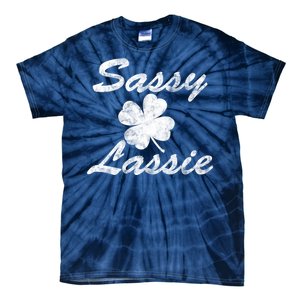 Sassy Lassy Irish Clover St. Patricks Day Tie-Dye T-Shirt