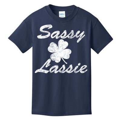 Sassy Lassy Irish Clover St. Patricks Day Kids T-Shirt